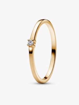 Pandora Era 14-karätiger Goldring mit einem Labor-Diamanten – 0,03 Karat Gesamtgewicht, 14-karätiges Gold Pandora Era 14-karätiger Goldring mit einem Labor-Diamanten – 0,03 Karat Gesamtgewicht, 14-karätiges Gold