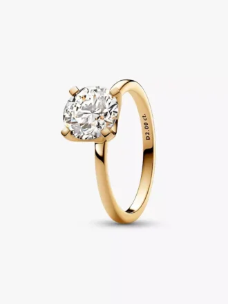 Pandora Era 14-karätiger Goldring mit im Labor gezüchtetem Diamanten, 2,00 Karat insgesamt, 14-karätiges Gold Pandora Era 14-karätiger Goldring mit im Labor gezüchtetem Diamanten, 2,00 Karat insgesamt, 14-karätiges Gold