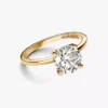 Pandora Era 14-karätiger Goldring mit im Labor gezüchtetem Diamanten, 2,00 Karat insgesamt, 14-karätiges Gold Pandora Era 14-karätiger Goldring mit im Labor gezüchtetem Diamanten, 2,00 Karat insgesamt, 14-karätiges Gold