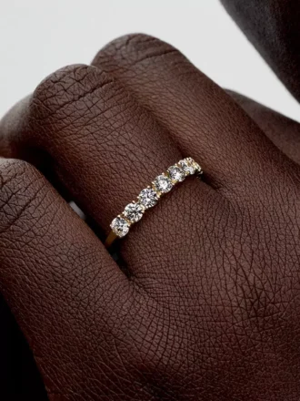 Pandora Era 14-karätiger Goldring mit Lab-Grown Diamonds, Halb-Ewigkeitsring, 0,90 Karat insgesamt, 14-karätiges Gold Pandora Era 14-karätiger Goldring mit Lab-Grown Diamonds, Halb-Ewigkeitsring, 0,90 Karat insgesamt, 14-karätiges Gold