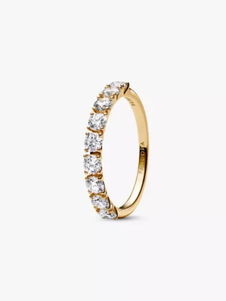 Pandora Era 14-karätiger Goldring mit Lab-Grown Diamonds, Halb-Ewigkeitsring, 0,90 Karat insgesamt, 14-karätiges Gold Pandora Era 14-karätiger Goldring mit Lab-Grown Diamonds, Halb-Ewigkeitsring, 0,90 Karat insgesamt, 14-karätiges Gold