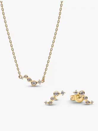 Pandora Era 14-karätiges Gold-Schmuckset mit laborgrownen Diamanttropfen, 2er-Set Pandora Era 14-karätiges Gold-Schmuckset mit laborgrownen Diamanttropfen, 2er-Set