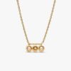Pandora Era Bezel 14-karätige Gold-Halskette mit dreifachem Anhänger aus Labor-Diamanten – 0,45 ct TW, 14-karätiges Gold Pandora Era Bezel 14-karätige Gold-Halskette mit dreifachem Anhänger aus Labor-Diamanten – 0,45 ct TW, 14-karätiges Gold