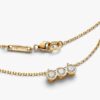 Pandora Era Bezel 14-karätige Gold-Halskette mit dreifachem Anhänger aus Labor-Diamanten – 0,45 ct TW, 14-karätiges Gold Pandora Era Bezel 14-karätige Gold-Halskette mit dreifachem Anhänger aus Labor-Diamanten – 0,45 ct TW, 14-karätiges Gold