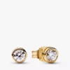 Pandora Era Bezel 14-karätige Gold-Ohrringe mit Lab-Grown Diamonds, 0,30 Karat insgesamt, 14-karätiges Gold Pandora Era Bezel 14-karätige Gold-Ohrringe mit Lab-Grown Diamonds, 0,30 Karat insgesamt, 14-karätiges Gold