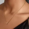 Pandora Era Bezel 14-karätige Goldkette mit Anhänger aus einem im Labor gezüchteten Diamanten, 0,15 Karat, 14-karätiges Gold Pandora Era Bezel 14-karätige Goldkette mit Anhänger aus einem im Labor gezüchteten Diamanten, 0,15 Karat, 14-karätiges Gold
