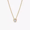 Pandora Era Bezel 14-karätige Goldkette mit Anhänger aus einem im Labor gezüchteten Diamanten, 0,25 Karat, 14-karätiges Gold Pandora Era Bezel 14-karätige Goldkette mit Anhänger aus einem im Labor gezüchteten Diamanten, 0,25 Karat, 14-karätiges Gold