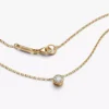Pandora Era Bezel 14-karätige Goldkette mit Anhänger aus einem im Labor gezüchteten Diamanten, 0,25 Karat, 14-karätiges Gold Pandora Era Bezel 14-karätige Goldkette mit Anhänger aus einem im Labor gezüchteten Diamanten, 0,25 Karat, 14-karätiges Gold
