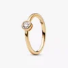 Pandora Era Bezel 14-karätiger Goldring mit im Labor gezüchtetem Diamanten, 0,25 Karat, 14-karätiges Gold Pandora Era Bezel 14-karätiger Goldring mit im Labor gezüchtetem Diamanten, 0,25 Karat, 14-karätiges Gold
