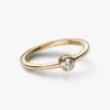 Pandora Era Bezel 14-karätiger Goldring mit synthetischem Diamanten, 0,15 Karat, 14-karätiges Gold Pandora Era Bezel 14-karätiger Goldring mit synthetischem Diamanten, 0,15 Karat, 14-karätiges Gold