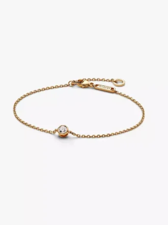 Pandora Era Bezel 14-karätiges Gold-Armband mit Lab-Grown Diamonds, 0,15 Karat insgesamt, 14-karätiges Gold Pandora Era Bezel 14-karätiges Gold-Armband mit Lab-Grown Diamonds, 0,15 Karat insgesamt, 14-karätiges Gold