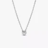 Pandora Era Bezel-Anhänger-Halskette und Ohrring-Set mit im Labor gezüchtetem Diamanten, 0,45 Karat, 2 Stück Pandora Era Bezel-Anhänger-Halskette und Ohrring-Set mit im Labor gezüchtetem Diamanten, 0,45 Karat, 2 Stück