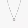 Pandora Era Bezel Halskette mit Anhänger aus Sterlingsilber und einem im Labor gezüchteten Diamanten, 0,15 Karat, Sterlingsilber Pandora Era Bezel Halskette mit Anhänger aus Sterlingsilber und einem im Labor gezüchteten Diamanten, 0,15 Karat, Sterlingsilber