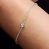 Pandora Era Bezel Kettenarmband aus Sterlingsilber mit Lab-Grown Diamonds, 0,15 Karat insgesamt, Sterlingsilber Pandora Era Bezel Kettenarmband aus Sterlingsilber mit Lab-Grown Diamonds, 0,15 Karat insgesamt, Sterlingsilber