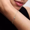 Pandora Era Bezel Kettenarmband aus Sterlingsilber mit Lab-Grown Diamonds, 0,15 Karat insgesamt, Sterlingsilber Pandora Era Bezel Kettenarmband aus Sterlingsilber mit Lab-Grown Diamonds, 0,15 Karat insgesamt, Sterlingsilber