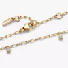 Pandora Era Bezel Lab-Grown Diamond Dangle Paperclip Chain Armband 0,10 ct TW, 14 Karat Gold Pandora Era Bezel Lab-Grown Diamond Dangle Paperclip Chain Armband 0,10 ct TW, 14 Karat Gold