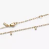 Pandora Era Bezel Lab-Grown Diamond Dangle Station Paperclip Chain Halskette 0,13 ct TW, 14 Karat Gold Pandora Era Bezel Lab-Grown Diamond Dangle Station Paperclip Chain Halskette 0,13 ct TW, 14 Karat Gold