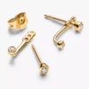 Pandora Era Bezel Lab-Grown Diamond Ohrringe mit Ear Jacket 0,10 ct TW, 14 Karat Gold Pandora Era Bezel Lab-Grown Diamond Ohrringe mit Ear Jacket 0,10 ct TW, 14 Karat Gold