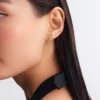 Pandora Era Bezel Lab-Grown Diamond Ohrringe mit Ear Jacket 0,10 ct TW, 14 Karat Gold Pandora Era Bezel Lab-Grown Diamond Ohrringe mit Ear Jacket 0,10 ct TW, 14 Karat Gold