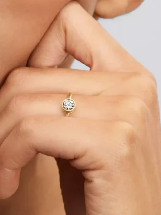 Pandora Era Bezel Lab-Grown Diamond Ring 0,50 ct tw, 14 Karat Gold Pandora Era Bezel Lab-Grown Diamond Ring 0,50 ct tw, 14 Karat Gold