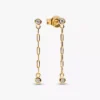Pandora Era Bezel Lab-Grown Diamonds Paperclip Chain Drop Ohrringe 0,12 ct TW, 14 Karat Gold Pandora Era Bezel Lab-Grown Diamonds Paperclip Chain Drop Ohrringe 0,12 ct TW, 14 Karat Gold