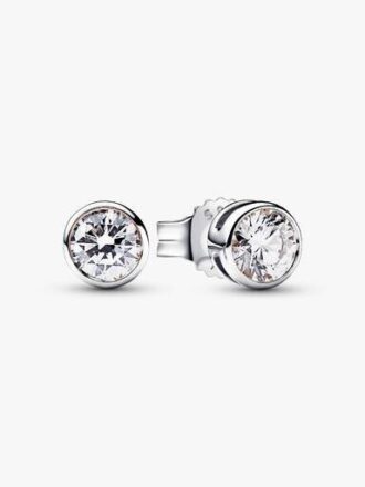 Pandora Era Bezel Ohrringe aus Sterlingsilber mit Lab-Grown Diamonds – 0,50 ct TW, Sterlingsilber Pandora Era Bezel Ohrringe aus Sterlingsilber mit Lab-Grown Diamonds – 0,50 ct TW, Sterlingsilber