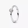 Pandora Era Bezel Sterling-Silber-Ring mit im Labor gezüchtetem Diamanten, 0,15 ct TW, Sterling-Silber Pandora Era Bezel Sterling-Silber-Ring mit im Labor gezüchtetem Diamanten, 0,15 ct TW, Sterling-Silber
