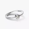 Pandora Era Bezel Sterling-Silber-Ring mit im Labor gezüchtetem Diamanten, 0,25 Karat, Sterling-Silber Pandora Era Bezel Sterling-Silber-Ring mit im Labor gezüchtetem Diamanten, 0,25 Karat, Sterling-Silber