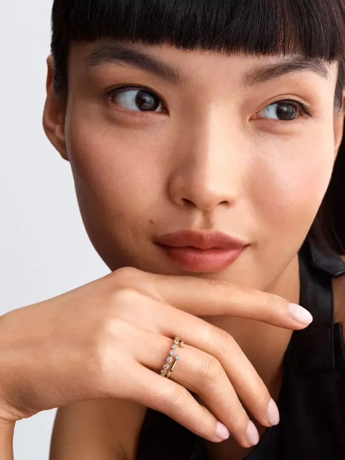 Pandora Era Eternity-Ring mit Lab-Grown Diamonds in Zargenfassung, 0,70 ct insgesamt, 14 Karat Gold Pandora Era Eternity-Ring mit Lab-Grown Diamonds in Zargenfassung, 0,70 ct insgesamt, 14 Karat Gold