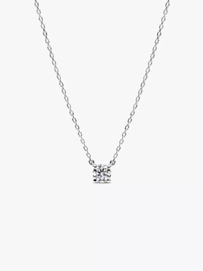 Pandora Era Lab-Grown Diamonds Anhänger-Halskette 0,50 ct tw, 14 Karat Weißgold Pandora Era Lab-Grown Diamonds Anhänger-Halskette 0,50 ct tw, 14 Karat Weißgold