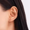 Pandora Era Lab-Grown Diamonds Station Hoop Ohrringe 0,40 ct TW, 14 Karat Gold Pandora Era Lab-Grown Diamonds Station Hoop Ohrringe 0,40 ct TW, 14 Karat Gold
