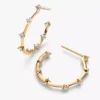 Pandora Era Lab-Grown Diamonds Station Hoop Ohrringe 0,40 ct TW, 14 Karat Gold Pandora Era Lab-Grown Diamonds Station Hoop Ohrringe 0,40 ct TW, 14 Karat Gold
