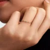 Pandora Era Lab-Grown Diamonds Station Ring 0,11 ct TW, 14 Karat Gold Pandora Era Lab-Grown Diamonds Station Ring 0,11 ct TW, 14 Karat Gold