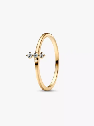 Pandora Era Lab-Grown Diamonds Trio Ring 0,07 ct tw, 14 Karat Gold Pandora Era Lab-Grown Diamonds Trio Ring 0,07 ct tw, 14 Karat Gold