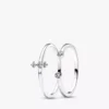 Pandora Era Lab-Grown Diamonds Weißgold-Ring-Set (offener Ring und Trio-Ring), 2er-Set Pandora Era Lab-Grown Diamonds Weißgold-Ring-Set (offener Ring und Trio-Ring), 2er-Set