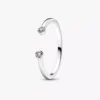 Pandora Era offener Ring mit Lab-Grown Diamonds, 0,07 ct insgesamt, 14 Karat Weißgold Pandora Era offener Ring mit Lab-Grown Diamonds, 0,07 ct insgesamt, 14 Karat Weißgold
