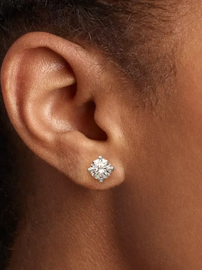 Pandora Era Ohrringe aus 14 Karat Weißgold mit Lab-Grown Diamonds, 1,00 Karat insgesamt, 14 Karat Weißgold Pandora Era Ohrringe aus 14 Karat Weißgold mit Lab-Grown Diamonds, 1,00 Karat insgesamt, 14 Karat Weißgold