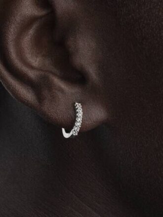 Pandora Era Pavé-Ohrringe mit Lab-Grown-Diamanten – 0,12 ct TW, 14 Karat Weißgold