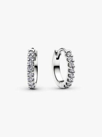 Pandora Era Pavé-Ohrringe mit Lab-Grown-Diamanten – 0,12 ct TW, 14 Karat Weißgold