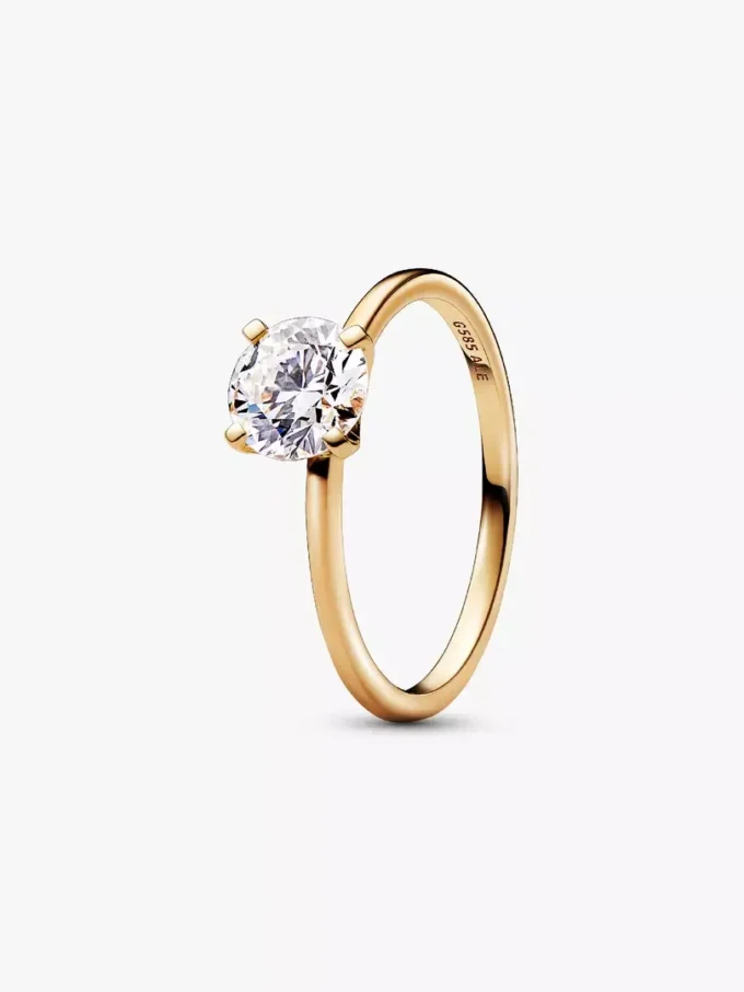 Pandora Era Ring aus 14 Karat Gold mit im Labor gezüchtetem Diamanten, 1,00 Karat insgesamt, 14 Karat Gold Pandora Era Ring aus 14 Karat Gold mit im Labor gezüchtetem Diamanten, 1,00 Karat insgesamt, 14 Karat Gold