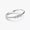 Pandora Era Ring mit drei im Labor gezüchteten Diamanten, 0,09 Karat insgesamt, 14 Karat Weißgold Pandora Era Ring mit drei im Labor gezüchteten Diamanten, 0,09 Karat insgesamt, 14 Karat Weißgold