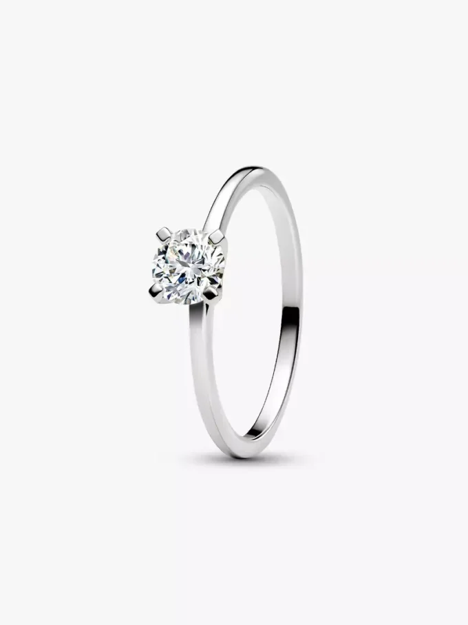 Pandora Era Ring mit im Labor gezüchtetem Diamanten, 0,50 ct TW, 14 Karat Weißgold Pandora Era Ring mit im Labor gezüchtetem Diamanten, 0,50 ct TW, 14 Karat Weißgold