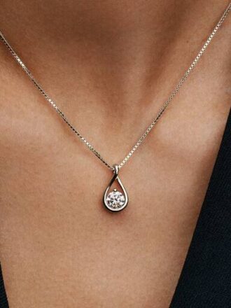 Pandora Infinite 14 Karat Weißgold Halskette mit Anhänger aus Lab-Grown Diamonds – 1,00 Karat Gesamtgewicht, 14 Karat Weißgold Pandora Infinite 14 Karat Weißgold Halskette mit Anhänger aus Lab-Grown Diamonds – 1,00 Karat Gesamtgewicht, 14 Karat Weißgold