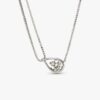Pandora Infinite 14 Karat Weißgold Halskette mit doppelter Kette und im Labor gezüchtetem Diamanten – 0,75 Karat Gesamtgewicht, 14 Karat Weißgold Pandora Infinite 14 Karat Weißgold Halskette mit doppelter Kette und im Labor gezüchtetem Diamanten – 0,75 Karat Gesamtgewicht, 14 Karat Weißgold