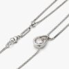 Pandora Infinite 14 Karat Weißgold Halskette mit doppelter Kette und im Labor gezüchtetem Diamanten – 0,75 Karat Gesamtgewicht, 14 Karat Weißgold Pandora Infinite 14 Karat Weißgold Halskette mit doppelter Kette und im Labor gezüchtetem Diamanten – 0,75 Karat Gesamtgewicht, 14 Karat Weißgold