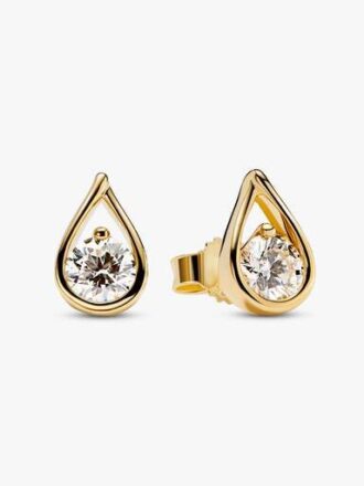 Pandora Infinite 14-karätige Gold-Ohrringe mit Lab-Grown Diamonds – 1,00 ct TW, 14-karätiges Gold