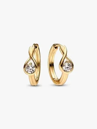 Pandora Infinite 14-karätige Gold-Ohrringe mit synthetischen Diamanten – 0,50 ct TW, 14-karätiges Gold
