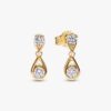 Pandora Infinite 14-karätige Gold-Ohrringe mit zwei Lab-Grown-Diamanten – 0,50 ct TW, 14-karätiges Gold