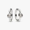 Pandora Infinite 14-karätige Weißgold-Ohrringe mit synthetischen Diamanten – 0,50 ct TW, 14-karätiges Weißgold