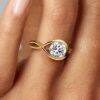 Pandora Infinite 14-karätiger Goldring mit synthetischem Diamanten – 1,75 ct Gesamtgewicht, 14-karätiges Gold Pandora Infinite 14-karätiger Goldring mit synthetischem Diamanten – 1,75 ct Gesamtgewicht, 14-karätiges Gold